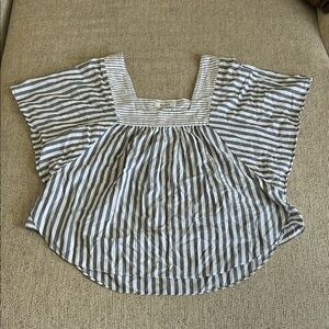 Madewell Striped Square Neck Top